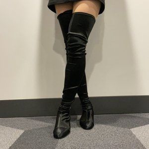 EMPORIO ARMANI over the knee satin boot size 9.5 mad